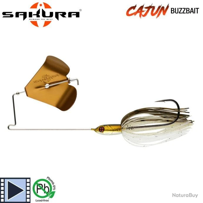 Leurre Sakura Buzzbait Cajun 3/8 Oz 10.5g Golden Shiny 3 Leurre Sakura Buzzbait Cajun 3/8 Oz 10.5g Golden Shiny