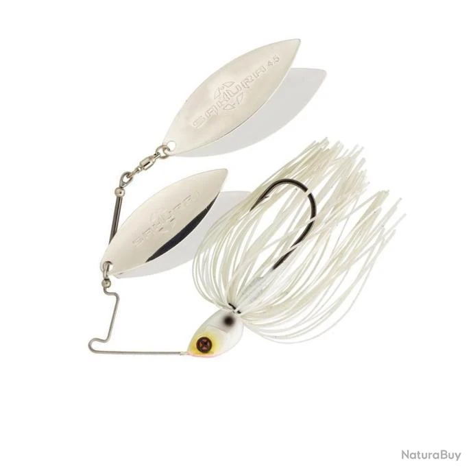 Leurre Sakura Cajun Spinnerbait Double Willow 3/4 Oz - 21g KICKER WHITE 3 Leurre Sakura Cajun Spinnerbait Double Willow 3/4 Oz - 21g KICKER WHITE