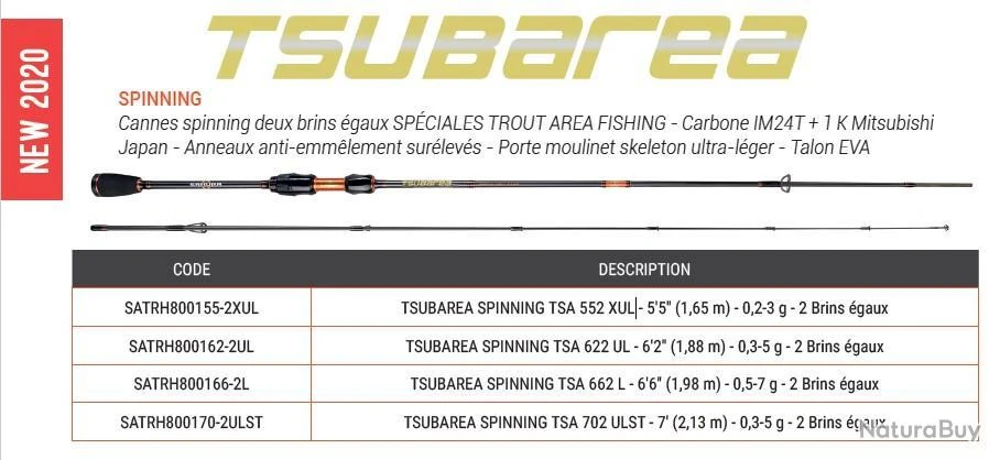 Tsubarea 2.20 M 0.5-7 G TSA 732 L Canne Spinning Sakura 4 Tsubarea 2.20 M 0.5-7 G TSA 732 L Canne Spinning Sakura – Image 2