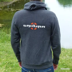 Veste à Capuche Hoodie Zip Sakura Logo Grey -Pêche Sportive-SAKURA 00004 Veste a capuche Hoodie Zip Sakura Logo Grey M
