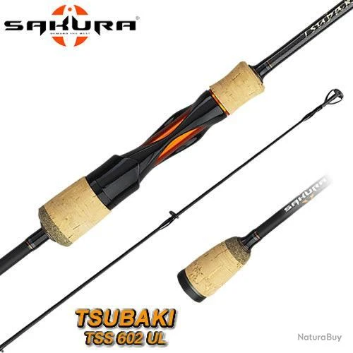 Canne Sakura Tsubaki Spinning TSS 602 UL 1.83m 0.5-5g 3 Canne Sakura Tsubaki Spinning TSS 602 UL 1.83m 0.5-5g